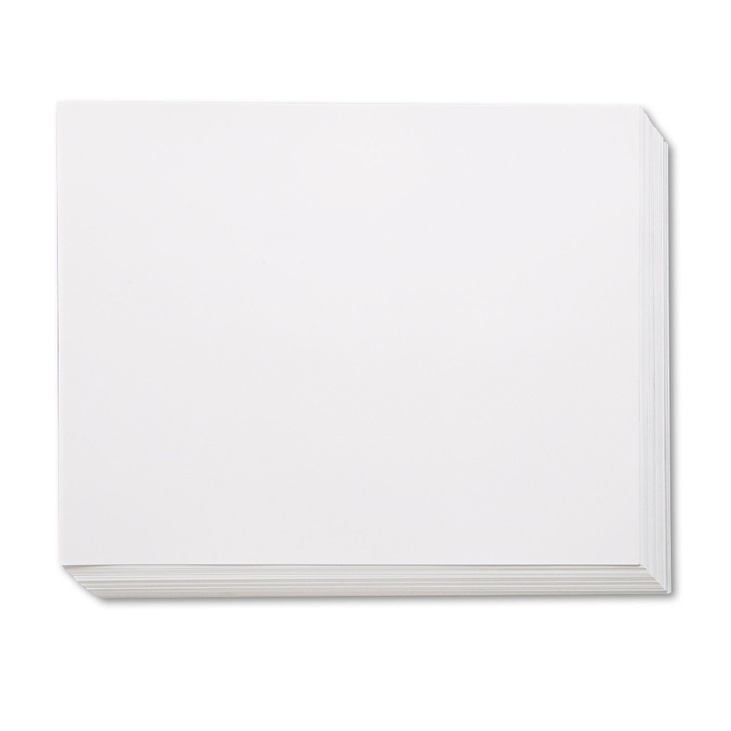 Pacon Four-Ply Railroad Board, 22 x 28, White, 100/Carton (104225)
