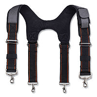 ergodyne Arsenal 5560 Padded Tool Belt Suspenders, 36" to 48" Waist, 3" Wide, Polyester, Gray (13665)
