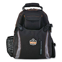ergodyne Arsenal 5843 Tool Backpack Dual Compartment, 26 Compartments, 8.5 x 13.5 x 18, Ballistic Polyester, Black/Gray (13743)