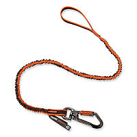 ergodyne Squids 3109F(x) Tool Lanyard, Swiveling Aluminum Carabiner + Loop, 25 lb Max Working Capacity, 38" to 48" Long (19809)