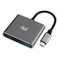 Adesso 3-in-1 USB-C Multi-Port TAA Compliant Docking Station, HDMI, USB-C, USB 3 A+PD, Black/Gray (AUH4010)