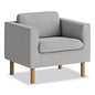 HON Parkwyn Series Club Chair, 33" x 26.75" x 29", Gray Seat, Gray Back, Oak Base (VP3LCHRGRY)
