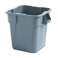 Rubbermaid Commercial Square Brute Container, 28 gal, Polyethylene, Gray (352600GY)