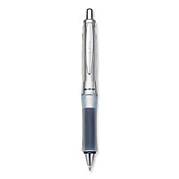 Pilot Dr. Grip Center of Gravity Ballpoint Pen, Retractable, Medium 1 mm, Black Ink, Silver/Charcoal Grip Barrel (36180)