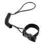 ergodyne Squids 3157 Coiled Lanyard with Buckle, 2 lb Max Working Capacity, 12" to 48" Long, Black (19156)