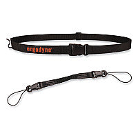 ergodyne Squids 3135 Barcode Scanner Belt with Hook + Adaptor Strap, Large: 48" to 80" Long, Black (19168)