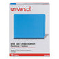 Universal Deluxe Six-Section Pressboard End Tab Classification Folders, 2 Dividers, 6 Fasteners, Letter Size, Cobalt Blue, 10/Box (UNV10318)
