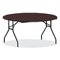 Alera Round Wood Folding Table, 59" Diameter x 29.13h, Mahogany (ALEFT7260DMY)