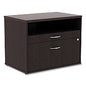 Alera Open Office Desk Series Low File Cabinet Credenza, 2-Drawer: Pencil/File,Legal/Letter,1 Shelf,Espresso,29.5x19.13x22.88 (ALELS583020ES)
