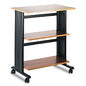 Safco Muv Three Level Machine Cart/Printer Stand, Engineered Wood, 3 Shelves, 29.5" x 20" x 35", Cherry/Black (1881CY)
