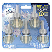 Glade Plugins Scented Oil Refill, Clean Linen, 0.67 oz, 5/Pack (322829)