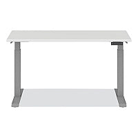 Alera AdaptivErgo Sit-Stand Three-Stage Electric Height-Adjustable Table with Memory Controls, 60 x 24 x 30" to 49", White (ALEHT3SAGBD)