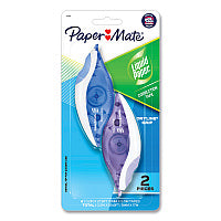 Paper Mate DryLine Grip Correction Tape, Blue/Purple Applicators, 0.2" x 335", 2/Pack (87813)