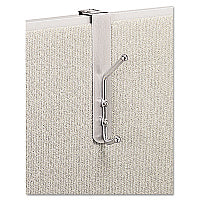 Safco Over-The-Panel Double-Garment Hook, Satin Aluminum/Chrome (4167)
