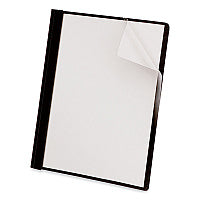 Universal Clear Front Report Cover with Fasteners, Three-Prong Fastener, 0.5" Capacity, 8.5 x 11, Clear/Black, 25/Box (UNV56116)