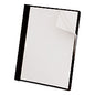 Universal Clear Front Report Cover with Fasteners, Three-Prong Fastener, 0.5" Capacity, 8.5 x 11, Clear/Black, 25/Box (UNV56116)