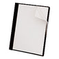 Universal Clear Front Report Cover, Prong Fastener, 0.5" Capacity, 8.5 x 11, Clear/Black, 25/Box (UNV57120)