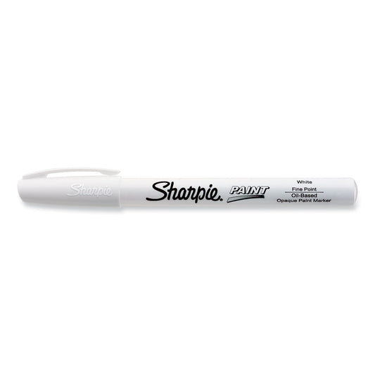 Sharpie Permanent Paint Marker, Fine Bullet Tip, White (35543)