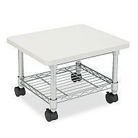Safco Underdesk Printer/Fax Stand, Engineered Wood, 2 Shelves, 19" x 16" x 13.5", Gray (5206GR)