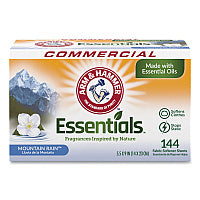 Arm & Hammer Essentials Dryer Sheets, Mountain Rain, 144 Sheets/Box (3320000102BX)