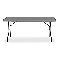 AbilityOne 7110017025673, SKILCRAFT Blow Molded Folding Tables, Rectangular, 60w x 18d x 29h, Charcoal Gray