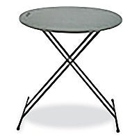 AbilityOne 7110017026953, SKILCRAFT Personal Adjustable Height Folding Table, 24" Diameter x 25h to 30h, Charcoal Gray
