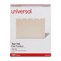 Universal Top Tab File Folders, 1/5-Cut Tabs: Assorted, Letter Size, 0.75" Expansion, Manila, 100/Box (UNV12115)