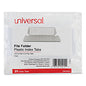 Universal Hanging File Folder Plastic Index Tabs, 1/5-Cut, Clear, 2.25" Wide, 25/Pack (UNV42215)