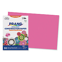 Prang SunWorks Construction Paper, 50 lb Text Weight, 12 x 18, Hot Pink, 50/Pack (9107)