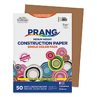 Prang SunWorks Construction Paper, 50 lb Text Weight, 9 x 12, Light Brown, 50/Pack (6903)