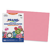 Prang SunWorks Construction Paper, 50 lb Text Weight, 12 x 18, Pink, 50/Pack (7007)