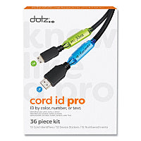 Dotz Cord ID PRO, (12) Cable Identifiers, (12) Device Stickers, (12) Customizable Inserts (21209)