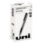 uni-ball 207 Impact Gel Pen, Stick, Bold 1 mm, Black Ink, Silver/Black Barrel (65800)