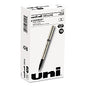 uni-ball Deluxe Roller Ball Pen, Stick, Fine 0.7 mm, Black Ink, Champagne/Black Barrel, Dozen (60052)
