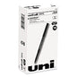 uni-ball ONYX Roller Ball Pen, Stick, Fine 0.7 mm, Black Ink, Black Barrel, Dozen (60143)