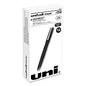 uni-ball Roller Ball Pen, Stick, Extra-Fine 0.5 mm, Black Ink, Black Matte Barrel, Dozen (60151)