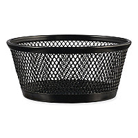 Universal Jumbo Mesh Storage Dish, 4.38" Diameter x 2"h, Black (UNV20014)