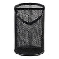 Universal Metal Mesh 3-Compartment Pencil Cup, 4.13" Diameter x 6"h, Black (UNV20019)