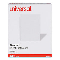 Universal Standard Sheet Protector, Standard, 8.5 x 11, Clear, 200/Box (UNV21122)