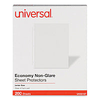 Universal Top-Load Poly Sheet Protectors, Nonglare, Economy, Letter, 200/Box (UNV21127)