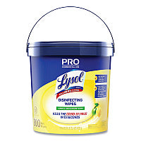 Lysol(R) Professional Disinfecting Wipe Bucket, 1-Ply, 6 x 8, Lemon and Lime Blossom, White, 800 Wipes (99856EA)