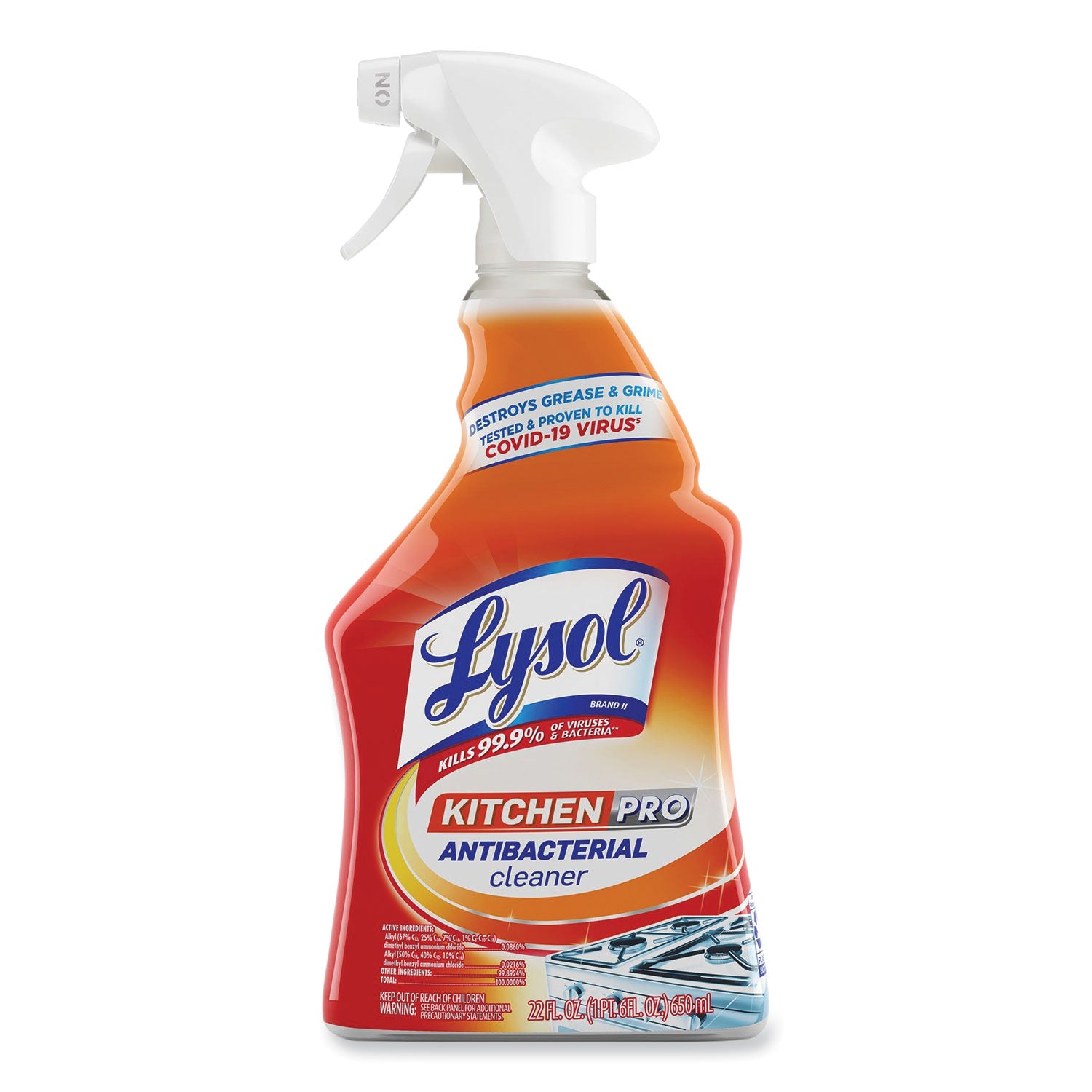 Lysol(R) Pro Kitchen Antibacterial Cleaner, 22 oz. Spray Bottle (79556EA)