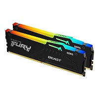 Kingston FURY Beast RGB - DDR5 - kit - 32 GB: 2 x 16 GB - DIMM 288-pin - 60