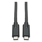 Tripp Lite USB 3.1 Gen 1 (5 Gbps) Cable, USB Type-C (USB-C) to USB Type-C (M/M), 5 A, 6 ft, Black (U4200065A)