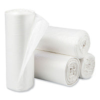 Pitt Plastics Eco Strong Plus Can Liners, 33 gal, 1 mil, 33" x 39", Natural, Perforated Roll, 150/Carton (PCRL3339XHN)