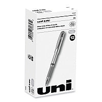 uni-ball IMPACT Gel Pen, Stick, Medium 1 mm, Silver Metallic Ink, Silver Barrel (60658)