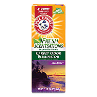 Arm & Hammer Fresh Scentsations Carpet Odor Eliminator, Island Mist, 30 oz Box, 6/Carton (3320011535)