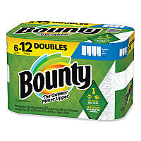 Bounty Select-a-Size Kitchen Roll Paper Towels, 2-Ply, 6 x 11, White, 90 Sheets/Double Roll, 6 Rolls/Carton (05825)