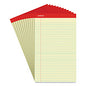 Universal Perforated Ruled Writing Pads, Wide/Legal Rule, Red Headband, 50 Canary-Yellow 8.5 x 14 Sheets, Dozen (UNV40000)