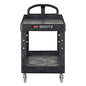 Rubbermaid Commercial BRUTE Heavy-Duty Utility Cart with Lipped Shelves, Plastic, 2 Shelves, 750 lb Capacity, 26" x 55" x 33.25", Black (4546BLA)